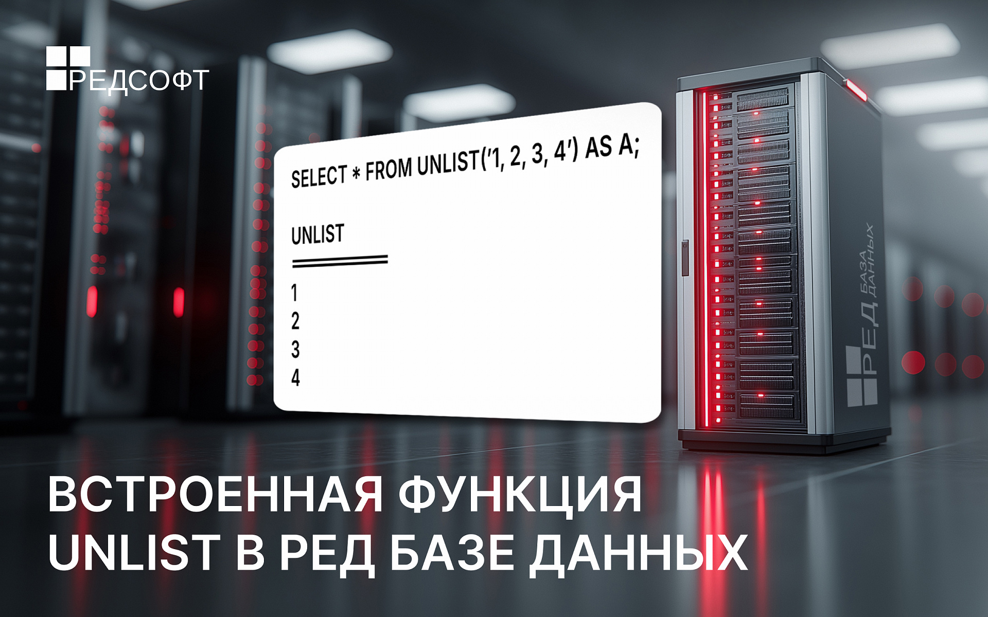 Встроенная функция UNLIST в РЕД Базе Данных 5